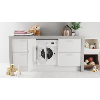 Indesit Washing machine Built-in BI WMIL 81284 UK White Front loader C Lifestyle frontal open