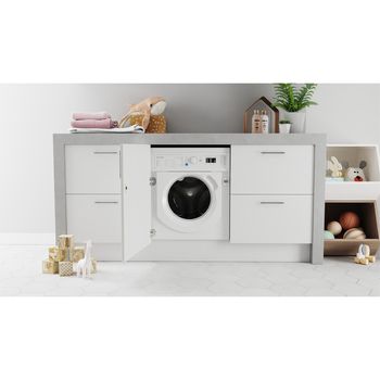 Indesit Washing machine Built-in BI WMIL 91484 UK White Front loader C Lifestyle frontal