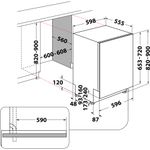 Indesit Dishwasher Built-in DIE 2B19 UK Full-integrated F Technical drawing