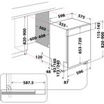 Indesit-Dishwasher-Built-in-DBE-2B19-UK-Half-integrated-F-Technical-drawing