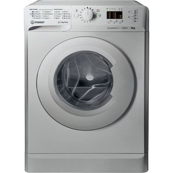 Indesit Washing machine Freestanding MTWA 81483 S UK Silver Front loader D Frontal