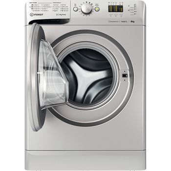 Indesit-Washing-machine-Freestanding-MTWA-81483-S-UK-Silver-Front-loader-D-Frontal-open