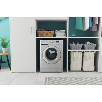 Indesit Washing machine Freestanding MTWA 81483 S UK Silver Front loader D Lifestyle frontal