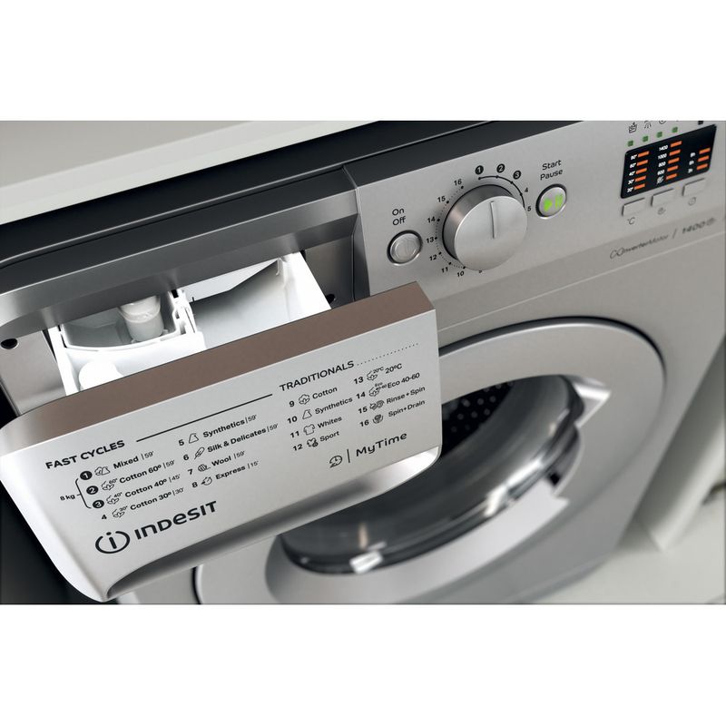 Indesit-Washing-machine-Free-standing-MTWA-81483-S-UK-Silver-Front-loader-D-Drawer