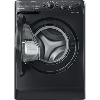 Indesit Washing machine Freestanding MTWC 71252 K UK Black Front loader E Frontal open