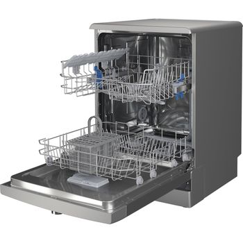 Indesit Dishwasher Freestanding DFE 1B19 X UK Freestanding F Perspective open