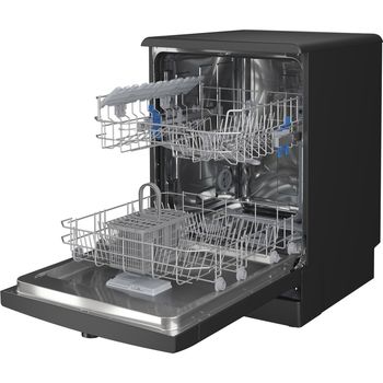 Indesit Dishwasher Freestanding DFE 1B19 B UK Freestanding F Perspective open
