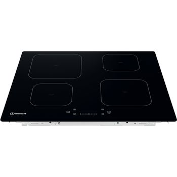 Indesit HOB IS 83Q60 NE Black Induction vitroceramic Frontal top down