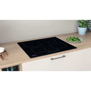 Indesit HOB IS 83Q60 NE Black Induction vitroceramic Lifestyle perspective