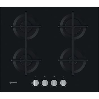 Indesit HOB ING 61T/BK UK Black GAS Frontal