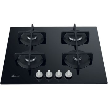 Indesit HOB ING 61T/BK UK Black GAS Frontal top down