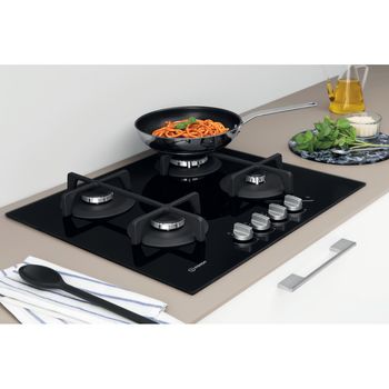 Indesit HOB ING 61T/BK UK Black GAS Lifestyle perspective