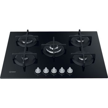 Indesit HOB ING 72T/BK Black GAS Frontal top down