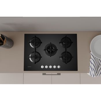 Indesit-HOB-ING-72T-BK-Black-GAS-Lifestyle-frontal