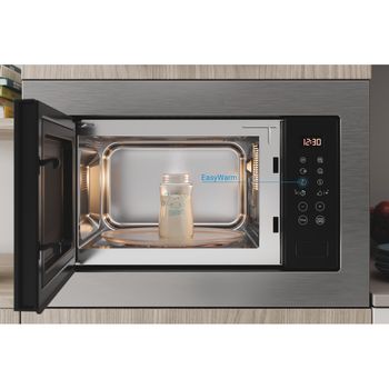 Indesit Microwave Built-in MWI 125 GX UK Stainless steel Electronic 25 MW+Grill function 900 Lifestyle frontal open