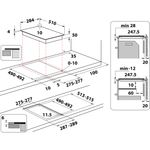 Indesit HOB IS 19Q30 NE Black Induction vitroceramic Technical drawing