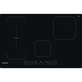 Indesit HOB IB 21B77 NE Black Induction vitroceramic Frontal