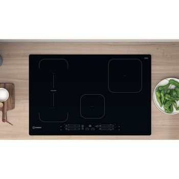 Indesit HOB IB 21B77 NE Black Induction vitroceramic Lifestyle frontal