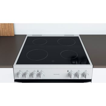 Indesit Double Cooker ID67V9KMW/UK White A Lifestyle frontal top down