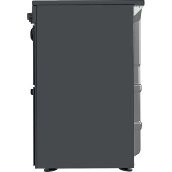 Indesit Double Cooker ID67V9KMB/UK Black A Back / Lateral