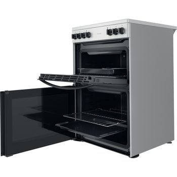 Indesit Double Cooker ID67V9HCCX/UK Inox A Perspective open