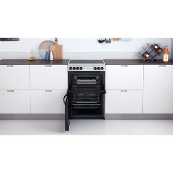 Indesit Double Cooker ID67V9HCCX/UK Inox A Lifestyle frontal open