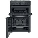 Indesit Double Cooker ID67G0MCB/UK Black A+ Frontal open