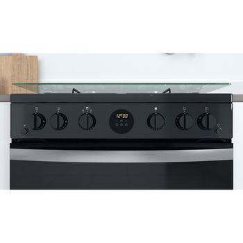 Indesit Double Cooker ID67G0MCB/UK Black A+ Lifestyle control panel