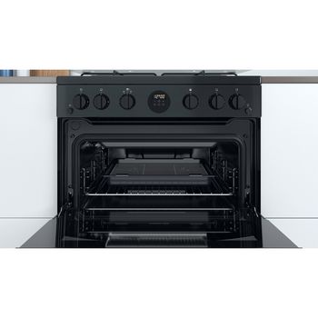 Indesit Double Cooker ID67G0MCB/UK Black A+ Cavity