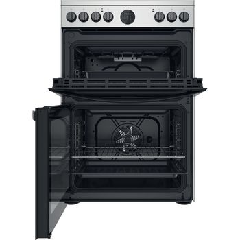 Indesit Double Cooker ID67V9HCX/UK Inox A Frontal open