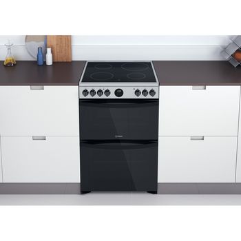 Indesit Double Cooker ID67V9HCX/UK Inox A Lifestyle frontal