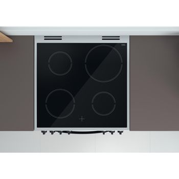 Indesit Double Cooker ID67V9HCX/UK Inox A Lifestyle frontal top down