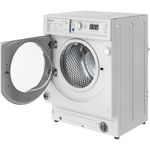 Indesit Washer dryer Built-in BI WDIL 861284 UK White Front loader Perspective open