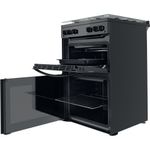 Indesit Double Cooker ID67G0MMB/UK Black A+ Perspective open