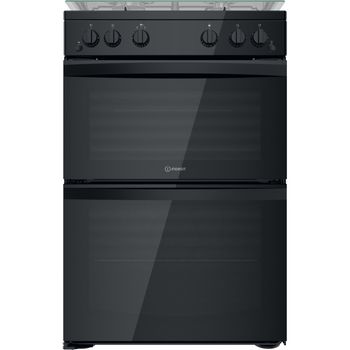 Indesit-Double-Cooker-ID67G0MMB-UK-Black-A--Frontal