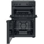 Indesit Double Cooker ID67G0MMB/UK Black A+ Frontal open