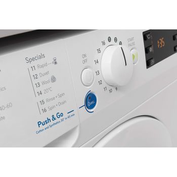 Indesit Washing machine Freestanding BWE 101683X W UK N White Front loader D Lifestyle detail