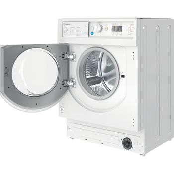 Indesit Washing machine Built-in BI WMIL 71252 UK N White Front loader E Perspective open