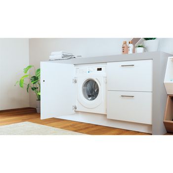 Indesit Washing machine Built-in BI WMIL 71252 UK N White Front loader E Lifestyle perspective
