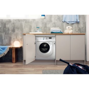 Indesit Washing machine Built-in BI WMIL 71252 UK N White Front loader E Lifestyle frontal