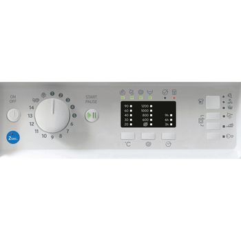 Indesit Washing machine Built-in BI WMIL 71252 UK N White Front loader E Control panel