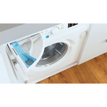 Indesit Washing machine Built-in BI WMIL 71252 UK N White Front loader E Drawer
