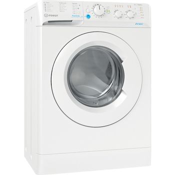 Indesit Washing machine Freestanding BWSC 61251 XW UK N White Front loader F Perspective