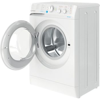 Indesit Washing machine Freestanding BWSC 61251 XW UK N White Front loader F Perspective open