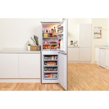 Indesit-Fridge-Freezer-Freestanding-IBD-5517-S-UK-1-Silver-2-doors-Lifestyle-frontal-open