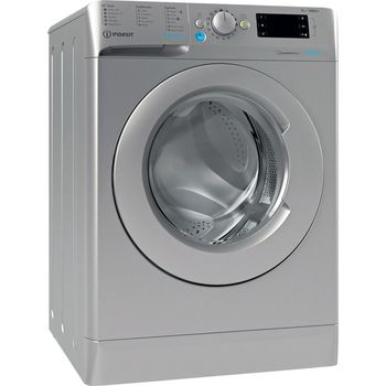 Indesit-Washing-machine-Free-standing-BWE-91483X-S-UK-N-Silver-Front-loader-D-Perspective