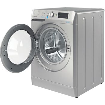 Indesit-Washing-machine-Free-standing-BWE-91483X-S-UK-N-Silver-Front-loader-D-Perspective-open