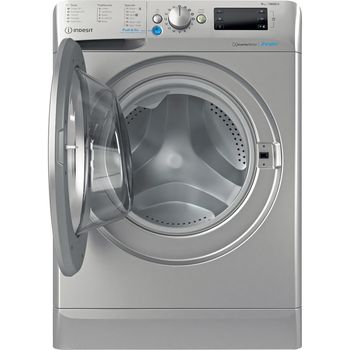 Indesit-Washing-machine-Free-standing-BWE-91483X-S-UK-N-Silver-Front-loader-D-Frontal-open