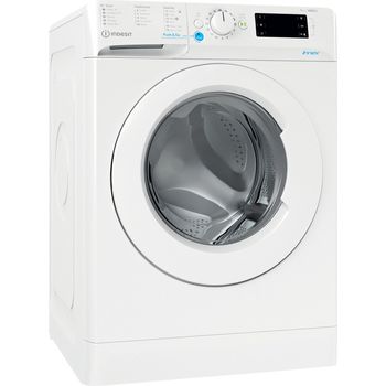Indesit Washing machine Freestanding BWE 91683X W UK N White Front loader D Perspective