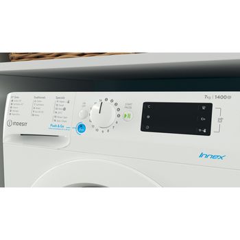 Indesit Washing machine Freestanding BWE 91683X W UK N White Front loader D Lifestyle control panel